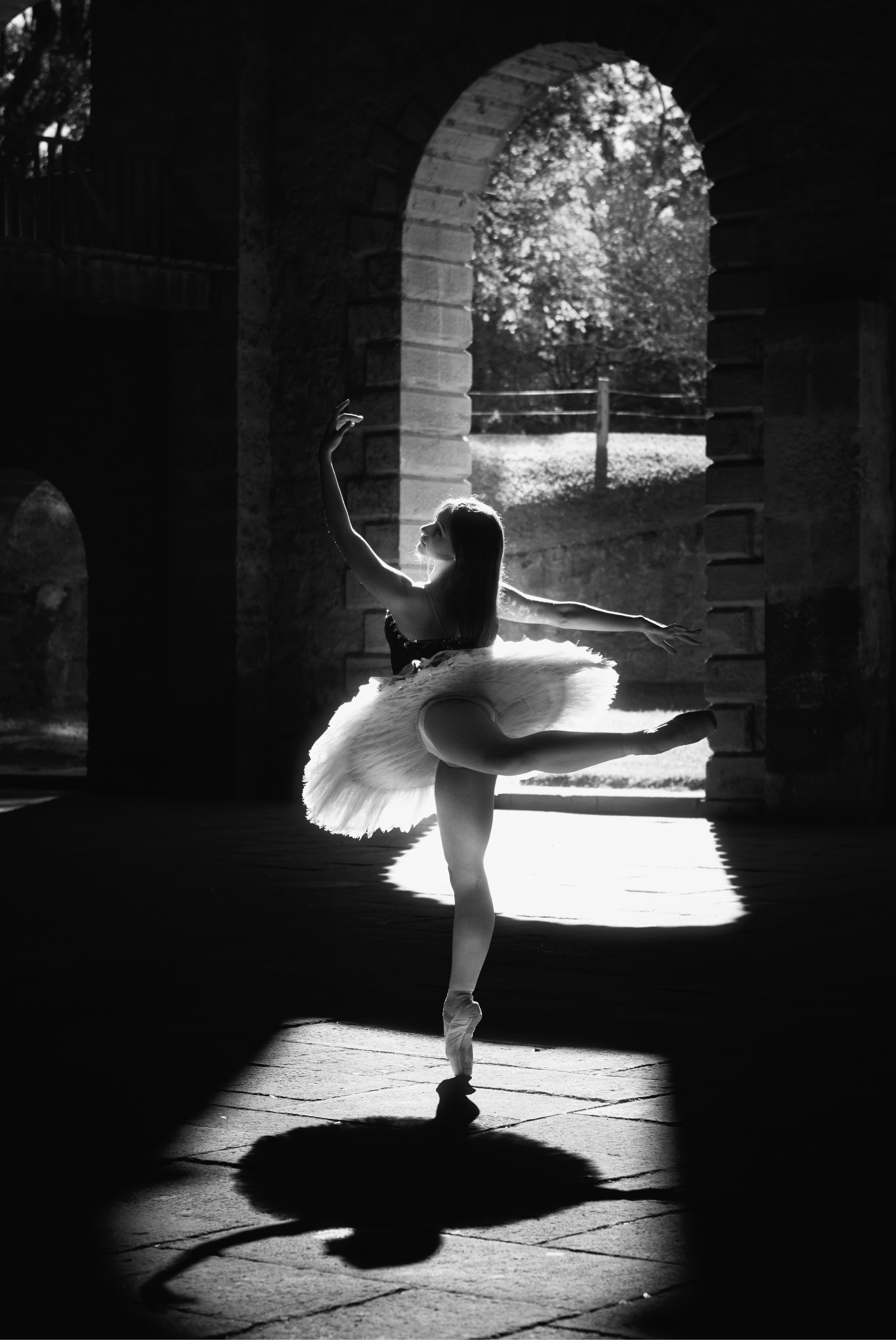 Ana em ensaio externo de bailarina