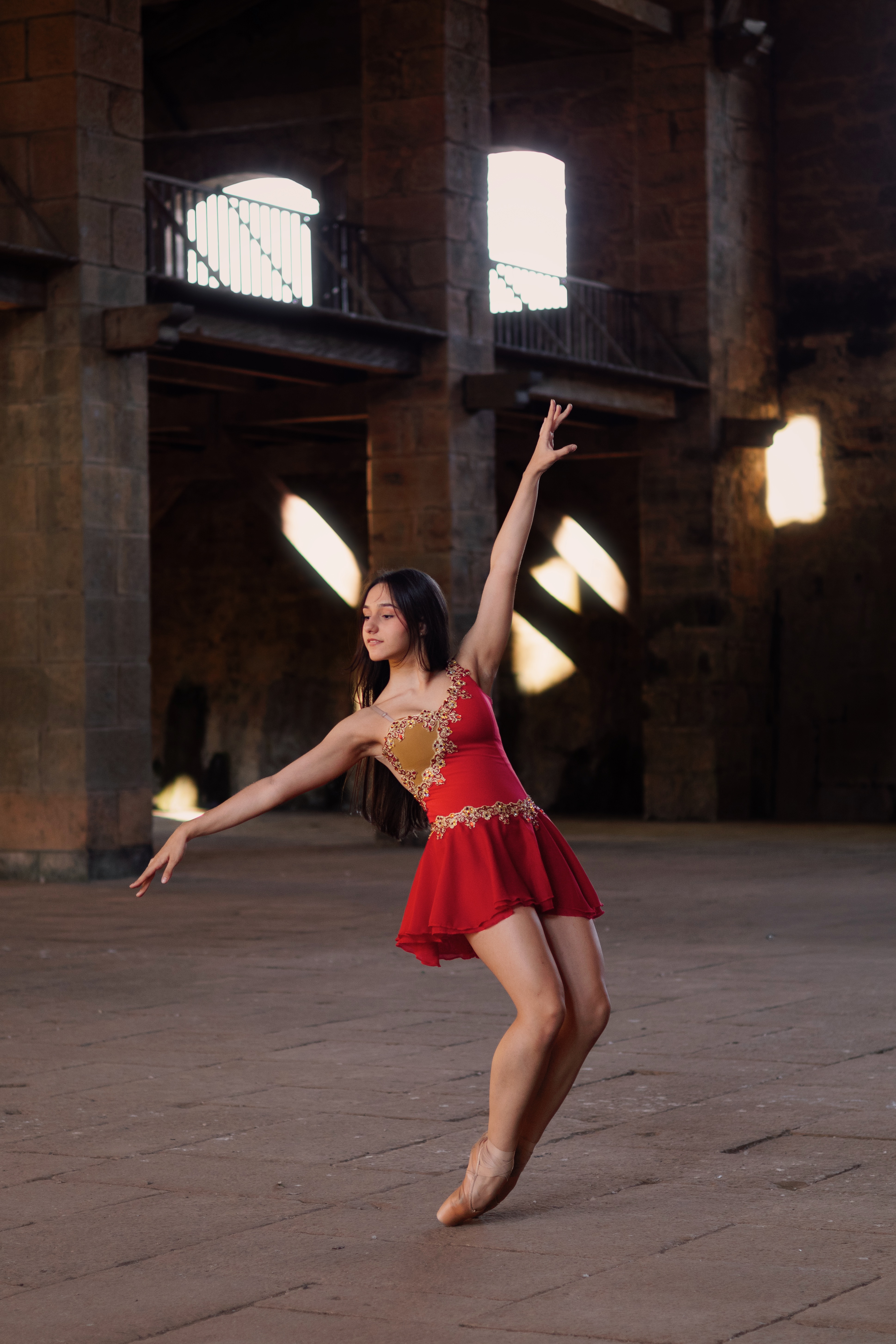 Ana em ensaio externo de bailarina